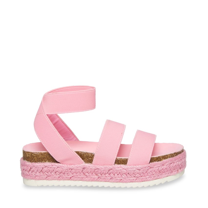 Pink Steve Madden Jkimmie Kids\' Platform Sandals | PH 5691PWY